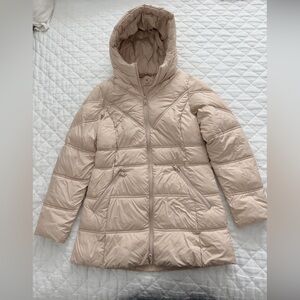 Bernardo Light Beige Hooded Puffer Jacket